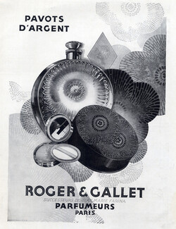 Roger & Gallet (Perfumes) 1929 Pavots d'Argent, Art Deco Style