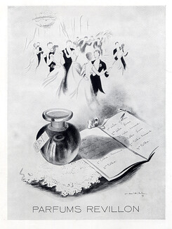 Revillon (Perfumes) 1939 Carnet De Bal, Andrey Michel, Dancers