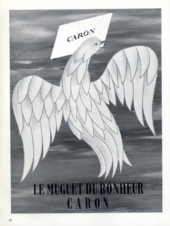 Caron (Perfumes) 1956 Le Muguet Du Bonheur, Lily Of The Valley, Bird