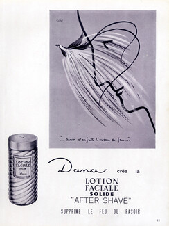 Dana (Cosmetics) 1952 Lotion Faciale Solide, After Shave, Bird