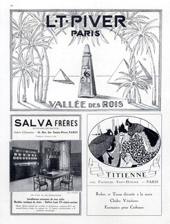 Piver (Perfumes) 1926 "Vallée des Rois" Titienne (Venetian Shawls) Gerda Wegener