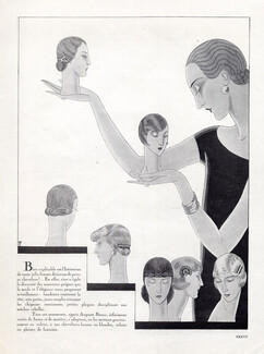 Auguste Bonaz (Combs) 1925 Hairstyle, Marcel Fromenti, Art Deco