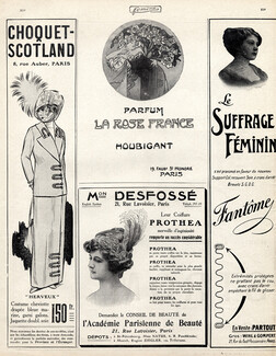 Houbigant (Perfumes) & Ets Desfossé (Hairpiece) 1912 Alfons Mucha
