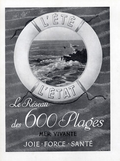 Le Reseau des Plages 1937 Seashore, Photo Le Boyer