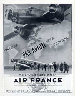 Air France (Airlines) 1937 E.Boudet, Airplane