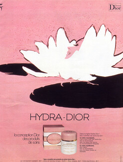 Christian Dior 1974 René Gruau, Water Lily, Nénuphar, Hydra-Dior