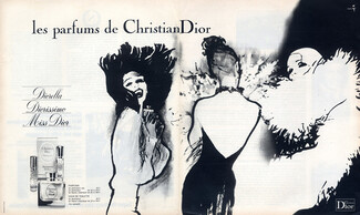 Christian Dior (Perfumes) 1975 Diorella, Diorissimo, Miss Dior, René Gruau