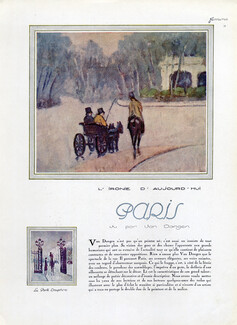 Paris vu par Van Dongen, 1924 - Kees Van Dongen Paris, Place dela Concorde, Bois de Boulogne..., 4 pages