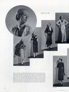 Chanel 1936 Misia Sert, Jeanne Lanvin, Lucien Lelong, Jean Patou, 4 pages