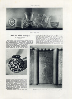 L'Art de René Lalique, 1932 - Crystal Decorative Arts, Art Deco, Texte par Ernest Tisserand, 4 pages