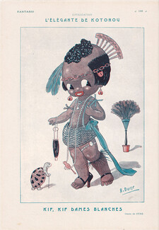 H. Dune 1924 Elegant of Kotonou, Black Children Girl