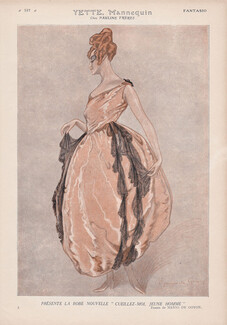 Mario de Goyon 1921 Yette Model, New Evening Gown, Fashion