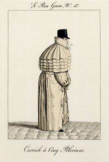 Le Bon Genre 1813-1931 19th Century Costumes Carrick a Cinq Pelerines Man