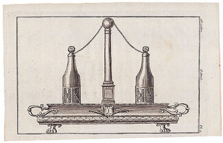 Magasin des Modes Nouvelles Françoises et Angloises 1787 Oil Bottle Carrier Porte-Huilier en argent