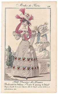 Petit Courrier des Dames 1827 N°476 Modes de Paris Julie Ribault