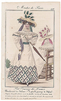Petit Courrier des Dames 1827 N°478 Modes de Paris Julie Ribault