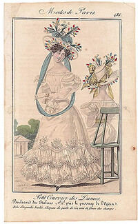 Petit Courrier des Dames 1827 N°485 Modes de Paris Julie Ribault