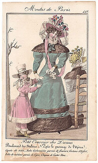 Petit Courrier des Dames 1827 N°446 Modes de Paris Julie Ribault