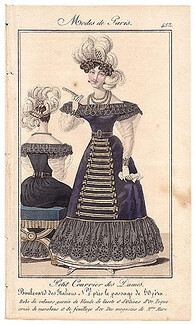 Petit Courrier des Dames 1827 N°453 Modes de Paris Julie Ribault