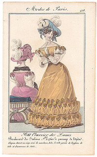 Petit Courrier des Dames 1827 N°458 Modes de Paris Julie Ribault