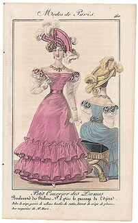 Petit Courrier des Dames 1827 N°460 Modes de Paris Julie Ribault