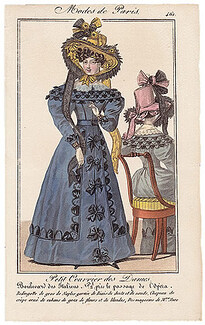 Petit Courrier des Dames 1827 N°461 Modes de Paris Julie Ribault