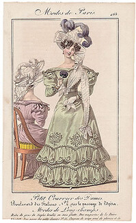 Petit Courrier des Dames 1827 N°463 Modes de Paris Julie Ribault