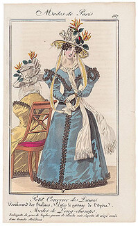 Petit Courrier des Dames 1827 N°467 Modes de Paris Julie Ribault