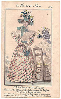 Petit Courrier des Dames 1827 N°469 Modes de Paris Julie Ribault, Purse