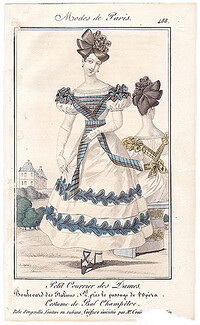 Petit Courrier des Dames 1827 N°488 Modes de Paris Julie Ribault