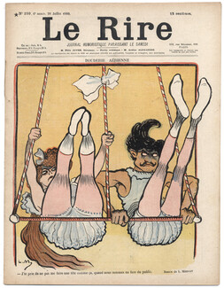 LE RIRE 1900 N°299 Metivet, Abel Faivre, Circus, Trapeze artists