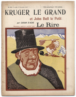 LE RIRE 1900 N°315 Caran d'Ache, Kruger le Grand et John Bull le Petit