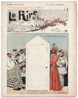 LE RIRE 1898 N°196 Special issue, Le Rire in holiday resort, Henry Gerbault, Leandre, Benjamin Rabier, 24 pages