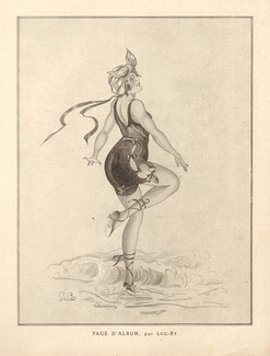 Luc-By 1918 "Page d'Album" Bathing Beauty, Swimwear