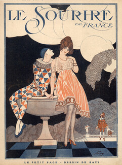 Savy 1918 Attractive Girl, Harlequin, Lover