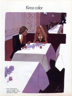 Edmond Kiraz 1974 To the Restaurant, lovers