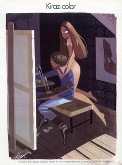 Edmond Kiraz 1974 Model, Art Modeling Nude, Painter