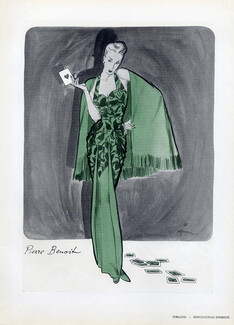Pierre Benoît & Alix 1946 Evening Gown, René Gruau