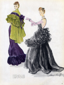 Jeanne Lanvin 1947 Schiaparelli, Evening Gown, Roger Rouffiange