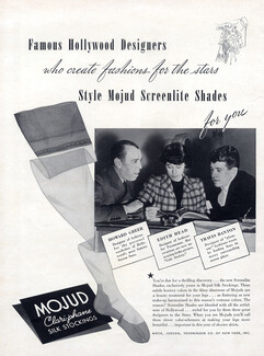 Mojud 1939 Stockings Hosiery, Howard Greer, Edith Head, Travis Banton Designer