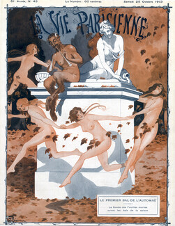 Georges Léonnec 1913 Nude, Nudity, Faun