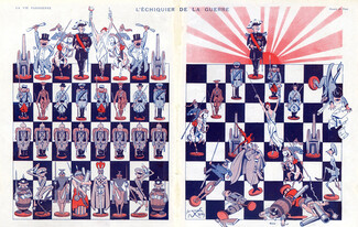L'échiquier de la guerre, 1915 - Jacques Nam The Chessboard of the War, Soldier Toys
