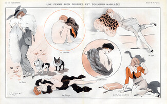 René Préjelan 1913 French Bulldog, Zibeline, Chinchilla, Le Vison...Furs