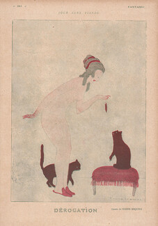 Torné-Esquius 1918 Nude, Cats