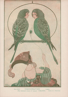Gerda Wegener 1917 Maud Gypsy, Fabris, Parrot Caricature