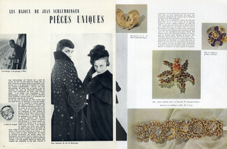 Jean Schlumberger (Jewels) 1949 Drageoir en or, Clips, Bracelet, Coats by Balenciaga