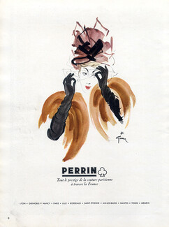 Perrin (Gloves) 1945 René Gruau
