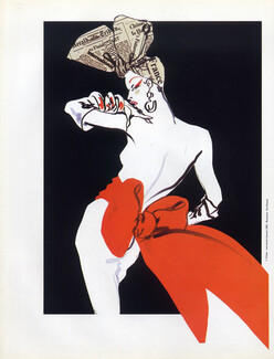 Urs Schmid 1989 Leonnard Advertising Executive, Fashion Illustration