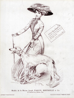 Joseph Paquin, Bertholle & Cie 1908 Sighthound, Greyhound, Maurice Milliere