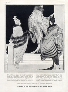 Paquin 1919 Evening Coats, Fashion Illustration